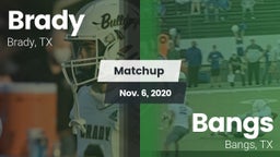 Matchup: Brady  vs. Bangs  2020