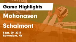 Mohonasen  vs Schalmont  Game Highlights - Sept. 20, 2019
