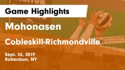 Mohonasen  vs Cobleskill-Richmondville Game Highlights - Sept. 26, 2019