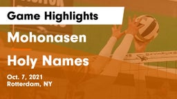 Mohonasen  vs Holy Names Game Highlights - Oct. 7, 2021