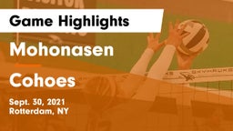 Mohonasen  vs Cohoes Game Highlights - Sept. 30, 2021