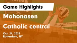 Mohonasen  vs Catholic central Game Highlights - Oct. 24, 2022