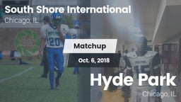 Matchup: South Shore Internat vs. Hyde Park  2018