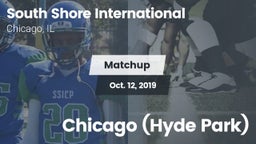 Matchup: South Shore Internat vs. Chicago (Hyde Park) 2019