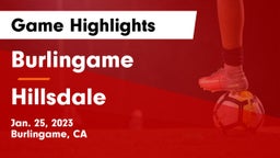 Burlingame  vs Hillsdale  Game Highlights - Jan. 25, 2023