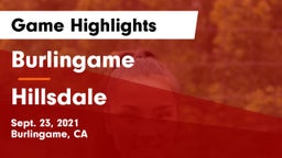 Burlingame  vs Hillsdale  Game Highlights - Sept. 23, 2021