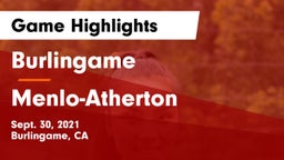 Burlingame  vs Menlo-Atherton  Game Highlights - Sept. 30, 2021
