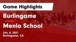 Burlingame  vs Menlo School Game Highlights - Oct. 8, 2021