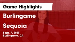 Burlingame  vs Sequoia  Game Highlights - Sept. 7, 2023