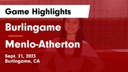 Burlingame  vs Menlo-Atherton  Game Highlights - Sept. 21, 2023