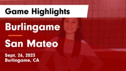 Burlingame  vs San Mateo  Game Highlights - Sept. 26, 2023