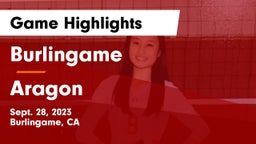 Burlingame  vs Aragon  Game Highlights - Sept. 28, 2023