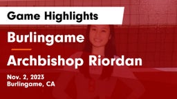 Burlingame  vs Archbishop Riordan  Game Highlights - Nov. 2, 2023