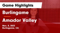 Burlingame  vs Amador Valley  Game Highlights - Nov. 8, 2023