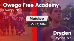 Matchup: Owego Free Academy vs. Dryden  2016