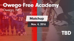 Matchup: Owego Free Academy vs. TBD 2016