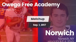 Matchup: Owego Free Academy vs. Norwich  2017