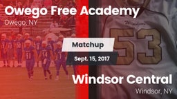 Matchup: Owego Free Academy vs. Windsor Central  2017