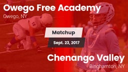 Matchup: Owego Free Academy vs. Chenango Valley  2017