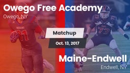 Matchup: Owego Free Academy vs. Maine-Endwell  2017