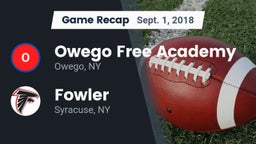 Recap: Owego Free Academy  vs. Fowler  2018