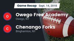 Recap: Owego Free Academy  vs. Chenango Forks  2018