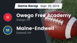 Recap: Owego Free Academy  vs. Maine-Endwell  2018