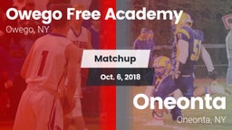 Matchup: Owego Free Academy vs. Oneonta  2018