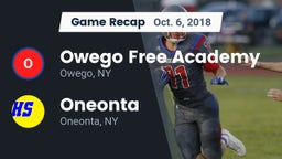 Recap: Owego Free Academy  vs. Oneonta  2018