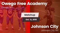 Matchup: Owego Free Academy vs. Johnson City  2018
