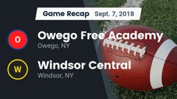 Recap: Owego Free Academy  vs. Windsor Central  2018