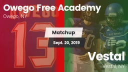 Matchup: Owego Free Academy vs. Vestal  2019