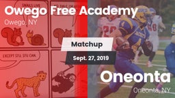 Matchup: Owego Free Academy vs. Oneonta  2019