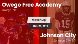 Matchup: Owego Free Academy vs. Johnson City  2019