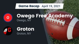 Recap: Owego Free Academy  vs. Groton  2021