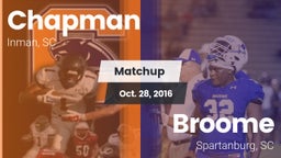 Matchup: Chapman  vs. Broome  2016