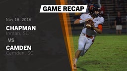 Recap: Chapman  vs. Camden  2016