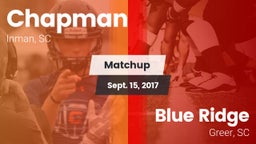 Matchup: Chapman  vs. Blue Ridge  2017
