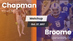 Matchup: Chapman  vs. Broome  2017