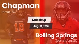 Matchup: Chapman  vs. Boiling Springs  2018