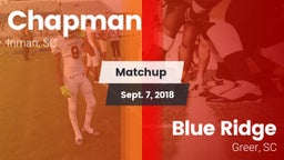 Matchup: Chapman  vs. Blue Ridge  2018