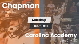 Matchup: Chapman  vs. Carolina Academy  2019