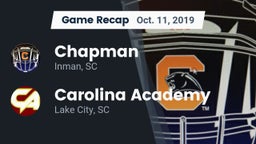 Recap: Chapman  vs. Carolina Academy  2019