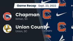 Recap: Chapman  vs. Union County  2022