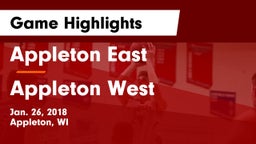 Appleton East  vs Appleton West  Game Highlights - Jan. 26, 2018