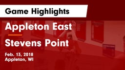 Appleton East  vs Stevens Point  Game Highlights - Feb. 13, 2018