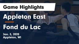 Appleton East  vs Fond du Lac  Game Highlights - Jan. 3, 2020