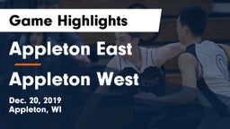 Appleton East  vs Appleton West  Game Highlights - Dec. 20, 2019