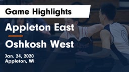 Appleton East  vs Oshkosh West  Game Highlights - Jan. 24, 2020