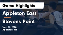 Appleton East  vs Stevens Point  Game Highlights - Jan. 21, 2020